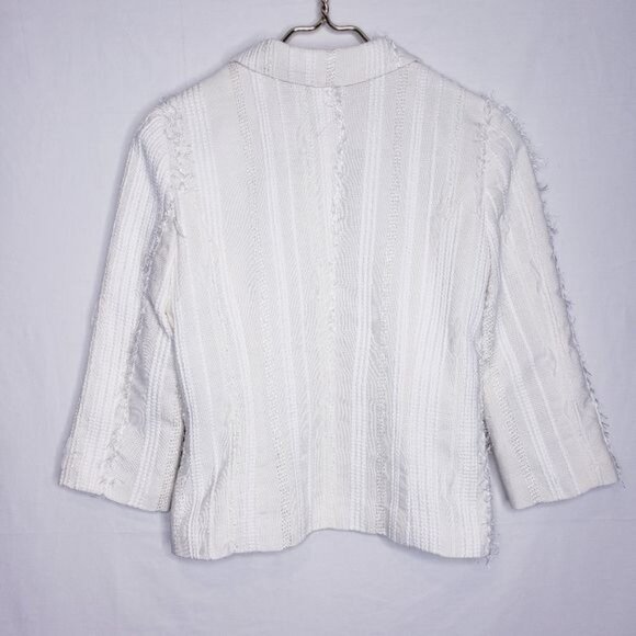 Tibi Vintage Green Label Cream Textured Blazer Jacket Women's Size Small - Picture 6 of 11